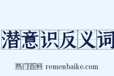 潜意识反义词是什么意思的图片